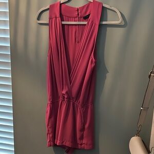 BCBGMaxAzria Pink Sleeveless Romper